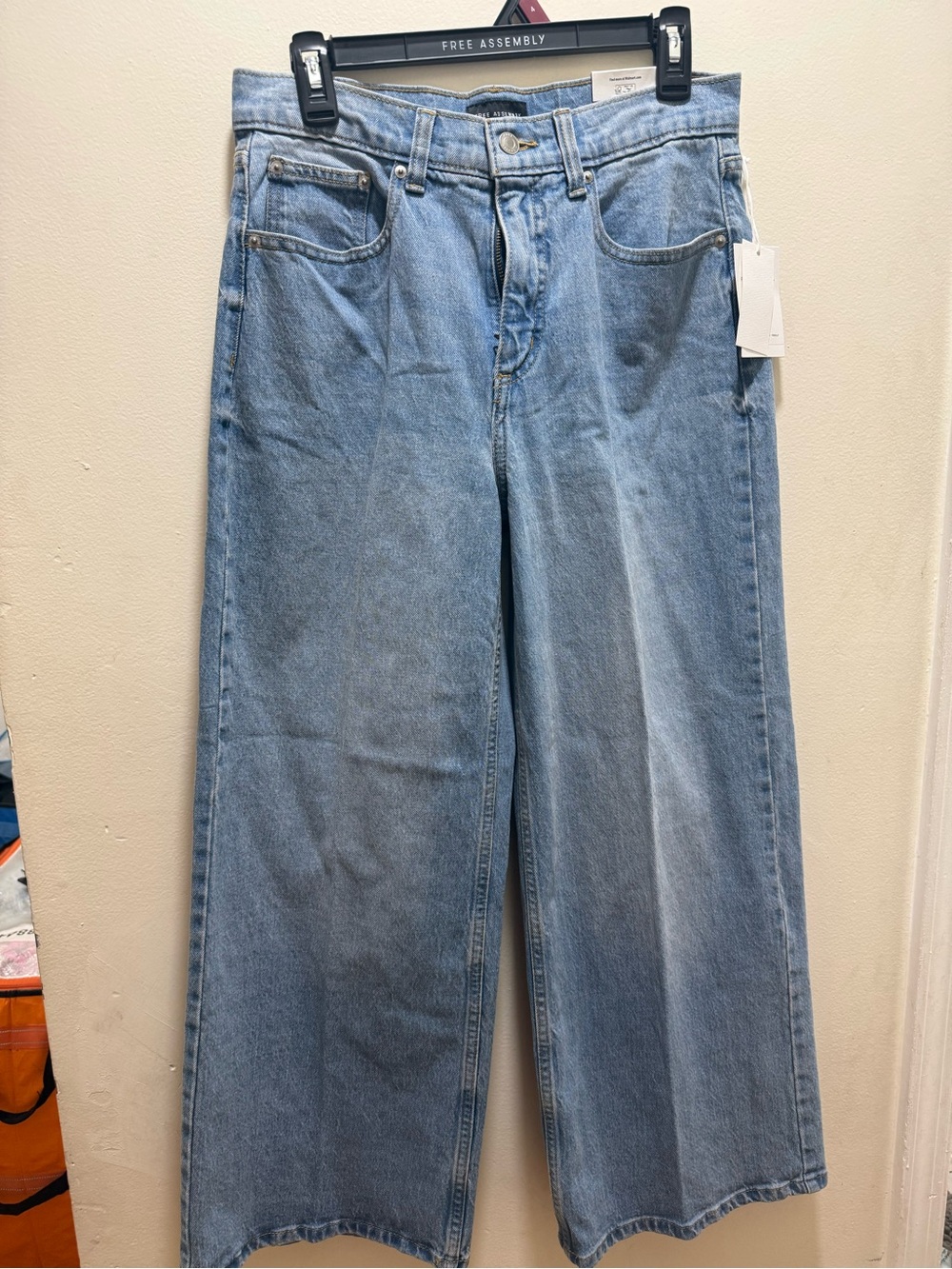 Free Assembly Light Blue Wide-Leg High-Rise Jeans